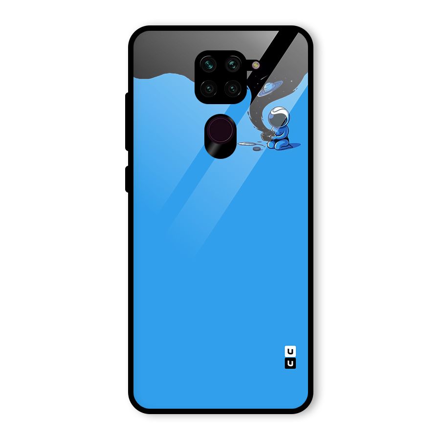 Astronaut Creativity Paint Sky Glass Back Case for Redmi Note 9