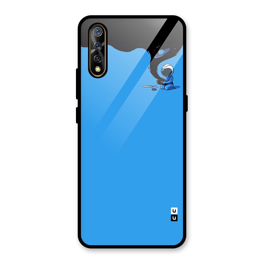 Astronaut Creativity Paint Sky Glass Back Case for Vivo S1