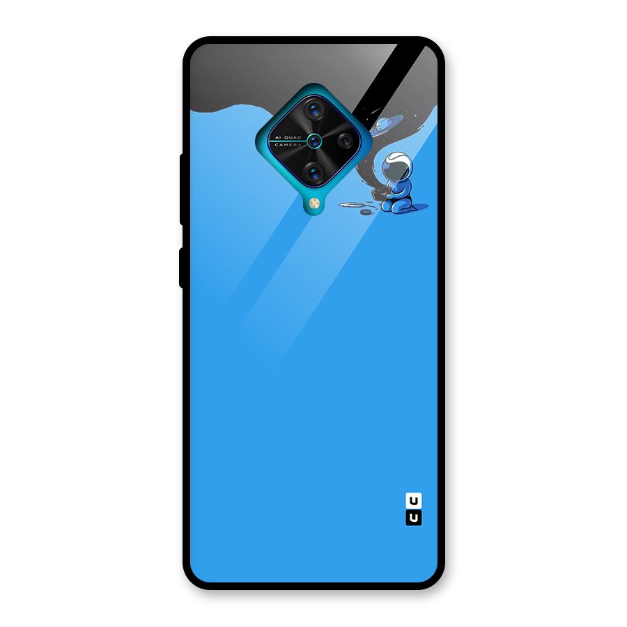 Astronaut Creativity Paint Sky Glass Back Case for Vivo S1 Pro
