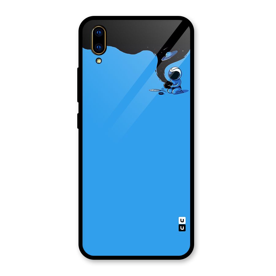 Astronaut Creativity Paint Sky Glass Back Case for Vivo V11 Pro