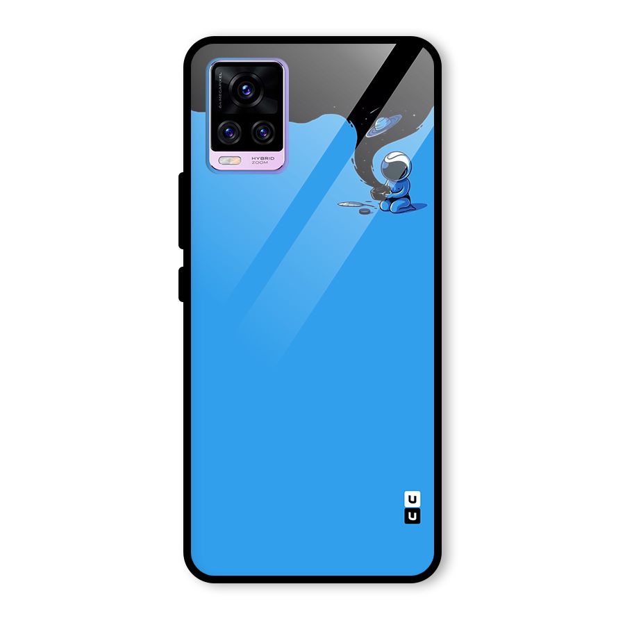 Astronaut Creativity Paint Sky Glass Back Case for Vivo V20 Pro