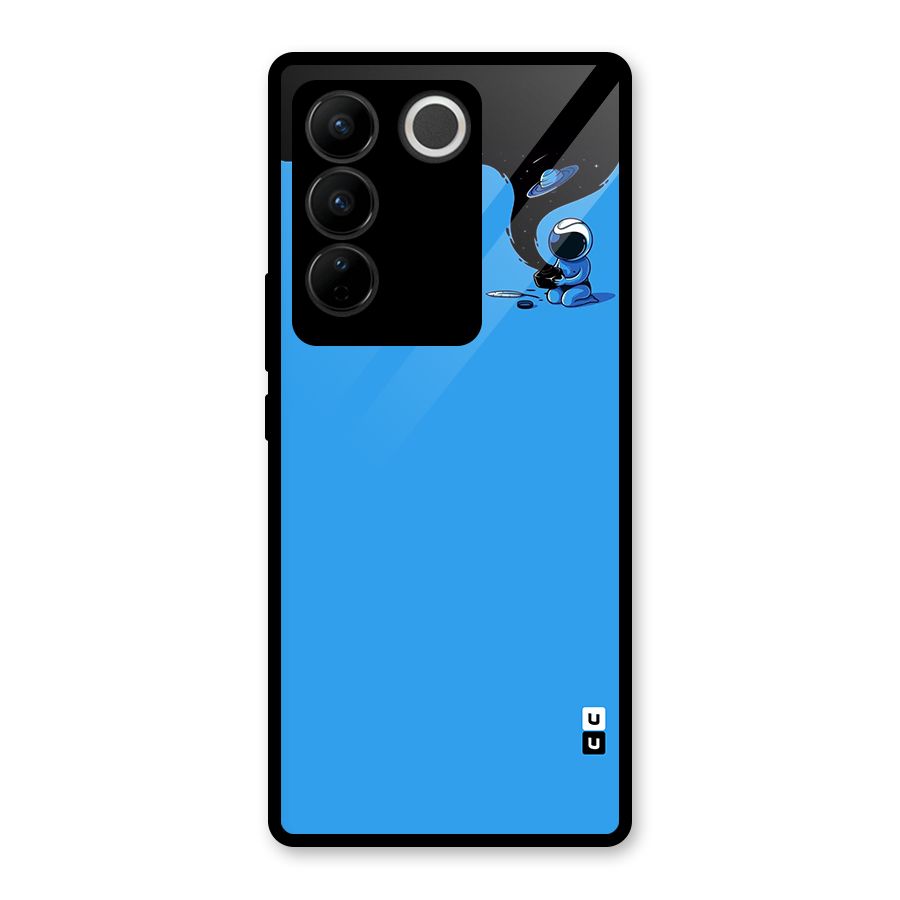 Astronaut Creativity Paint Sky Glass Back Case for Vivo V27