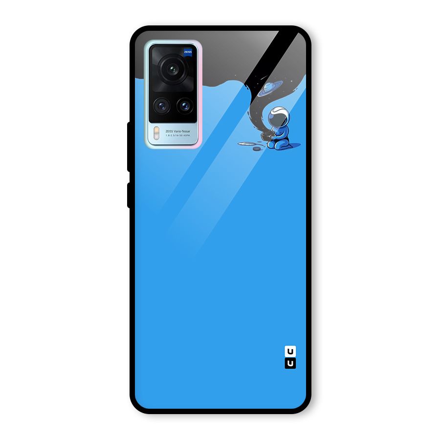 Astronaut Creativity Paint Sky Glass Back Case for Vivo X60