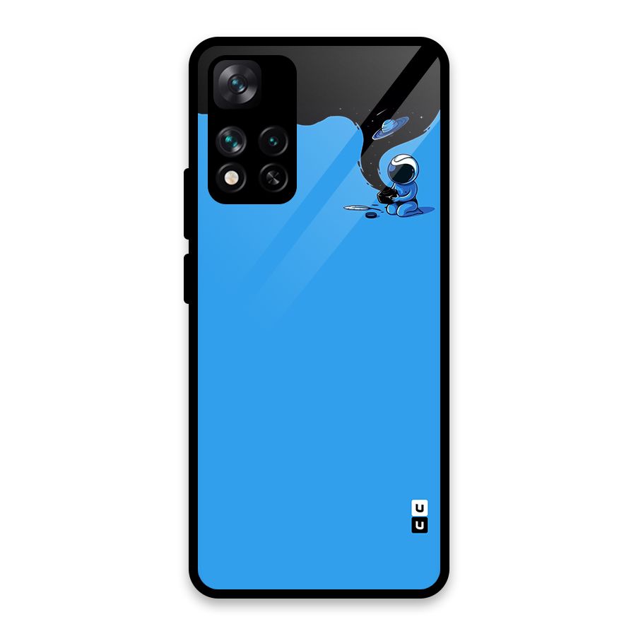 Astronaut Creativity Paint Sky Glass Back Case for Xiaomi 11i 5G