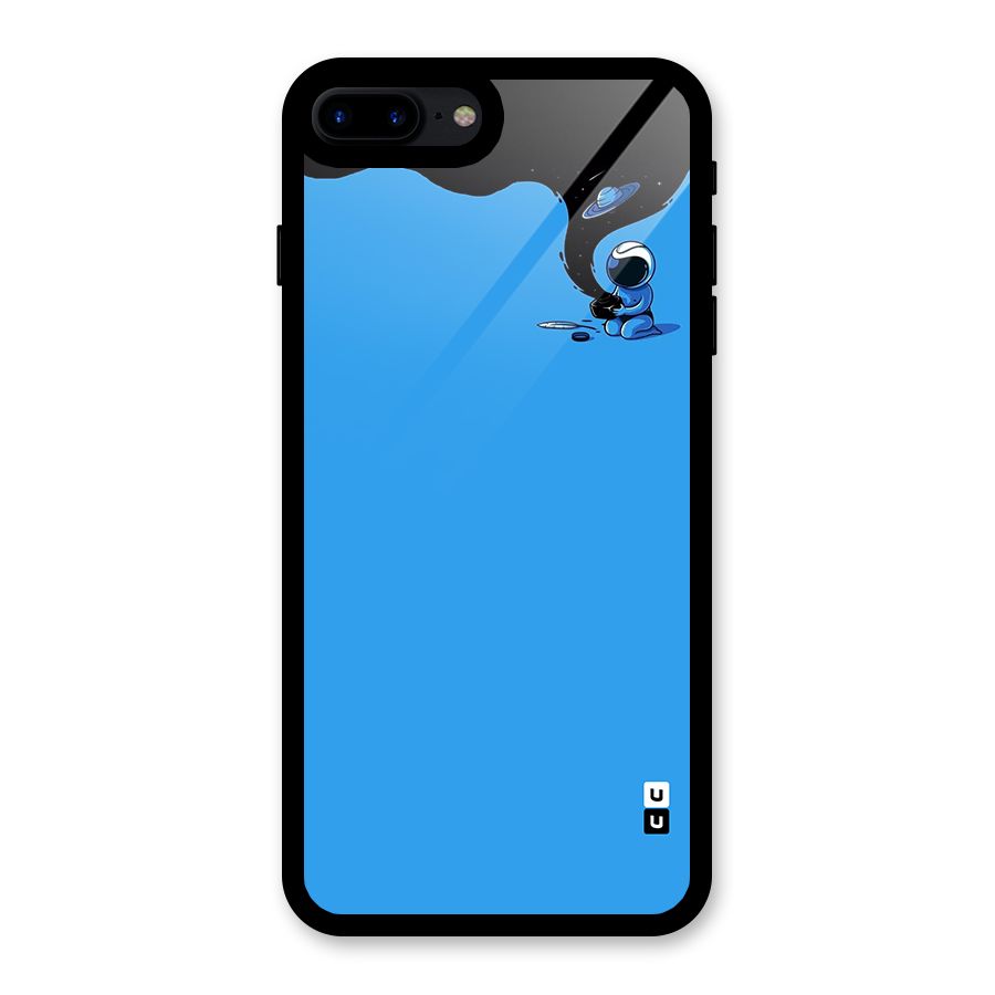 Astronaut Creativity Paint Sky Glass Back Case for iPhone 7 Plus