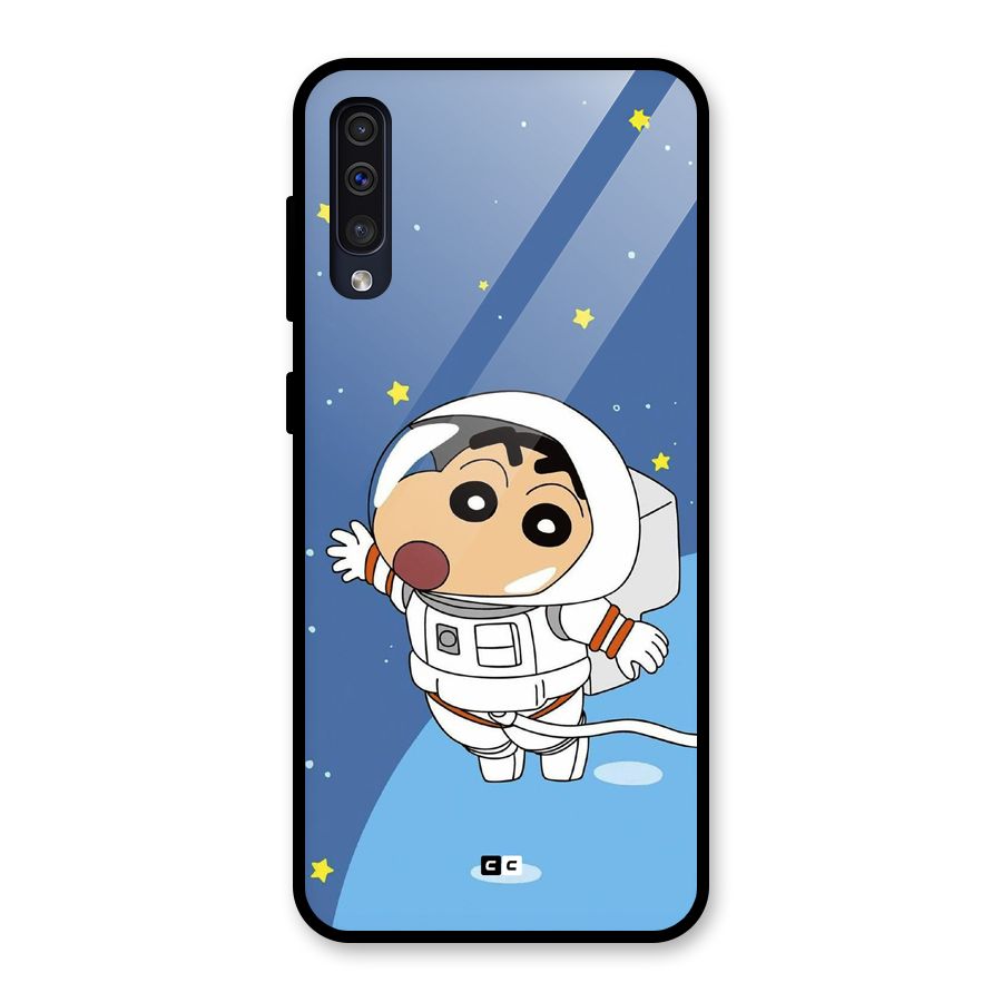 Astronaut Shinchan Glass Back Case for Galaxy A50s
