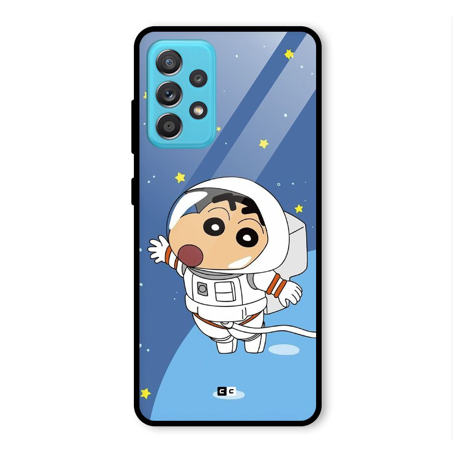 Astronaut Shinchan Glass Back Case for Galaxy A52s 5G