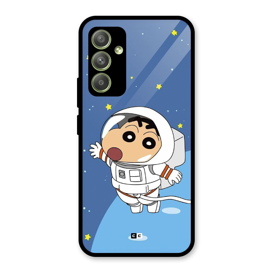 Astronaut Shinchan Glass Back Case for Galaxy A54