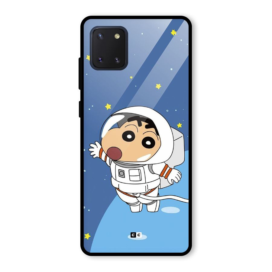 Astronaut Shinchan Glass Back Case for Galaxy Note 10 Lite