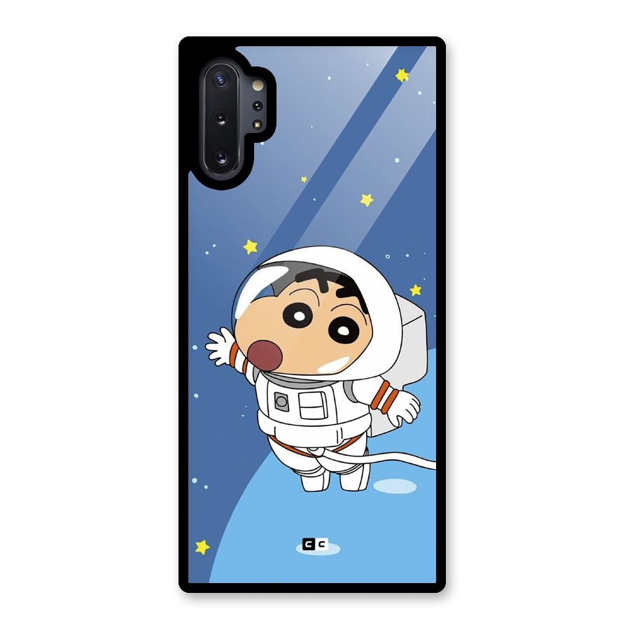 Astronaut Shinchan Glass Back Case for Galaxy Note 10 Plus
