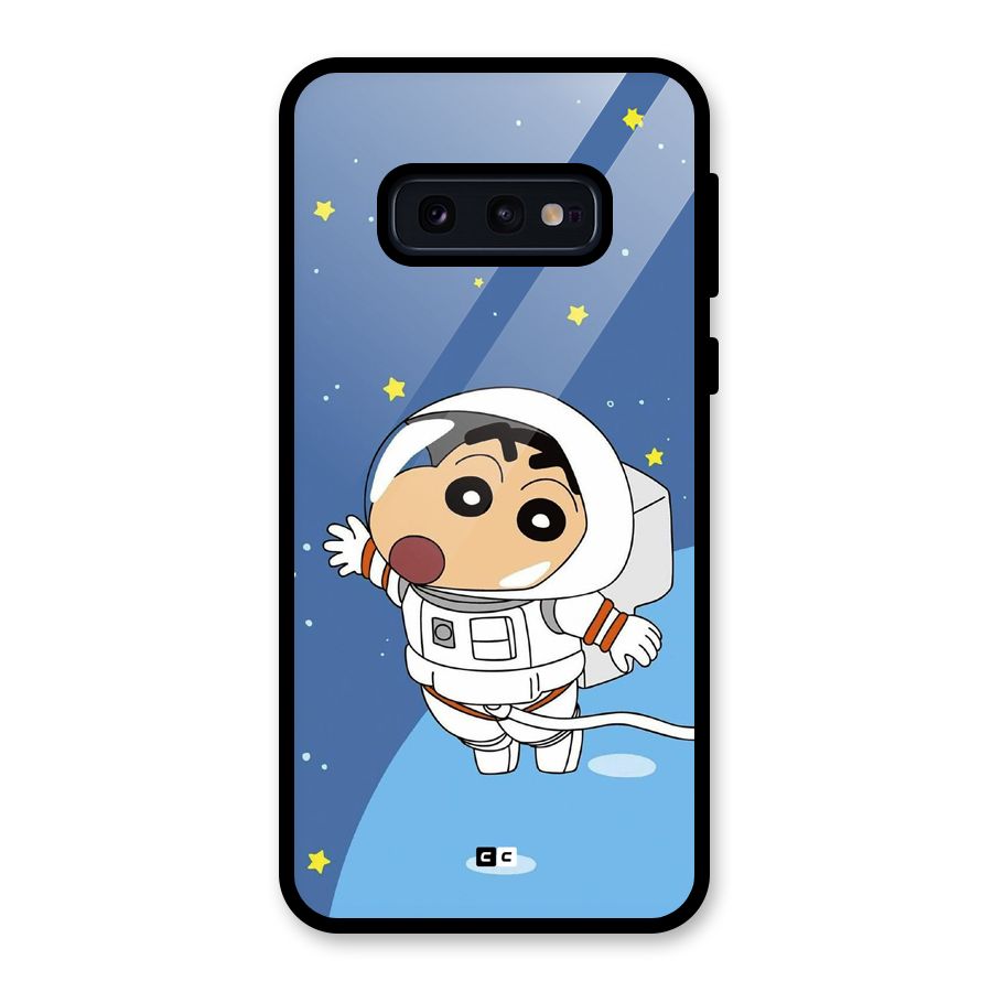 Astronaut Shinchan Glass Back Case for Galaxy S10e