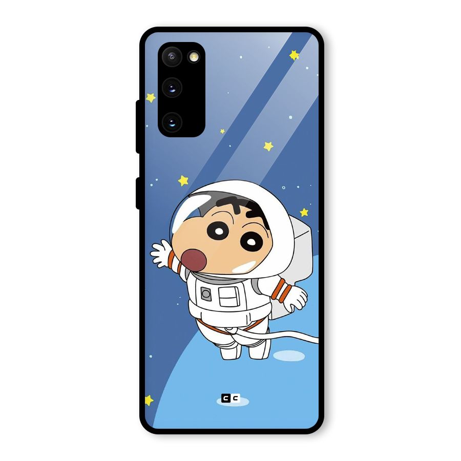 Astronaut Shinchan Glass Back Case for Galaxy S20 FE 5G