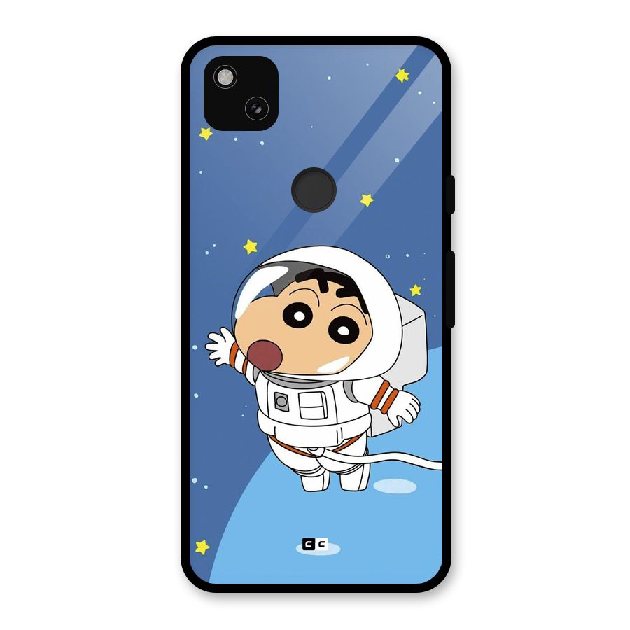 Astronaut Shinchan Glass Back Case for Google Pixel 4a