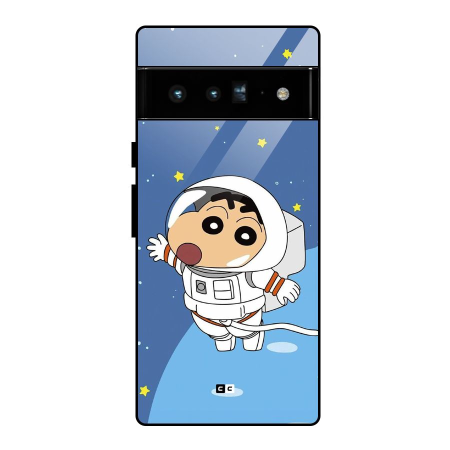 Astronaut Shinchan Glass Back Case for Google Pixel 6 Pro