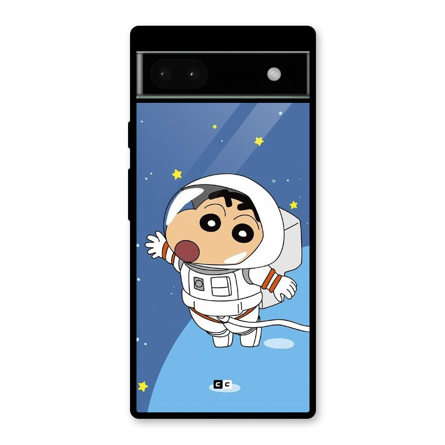 Astronaut Shinchan Glass Back Case for Google Pixel 6a