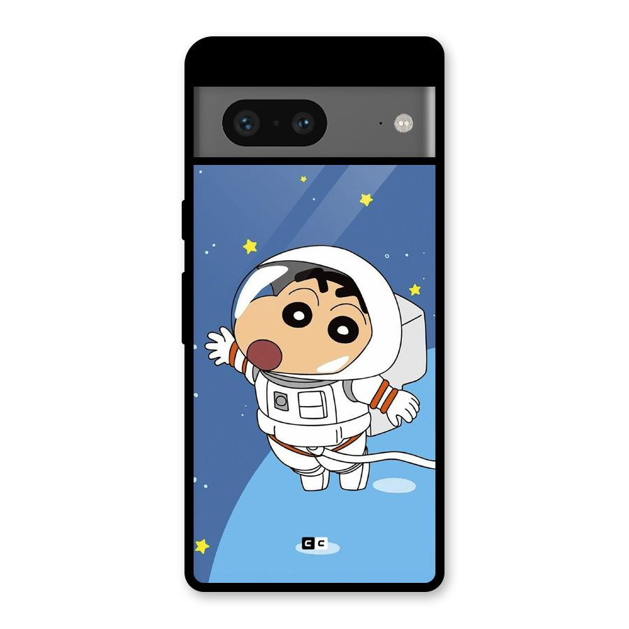 Astronaut Shinchan Glass Back Case for Google Pixel 7