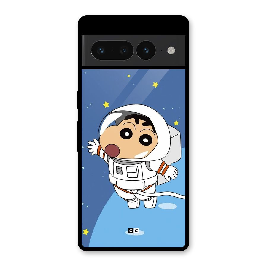 Astronaut Shinchan Glass Back Case for Google Pixel 7 Pro