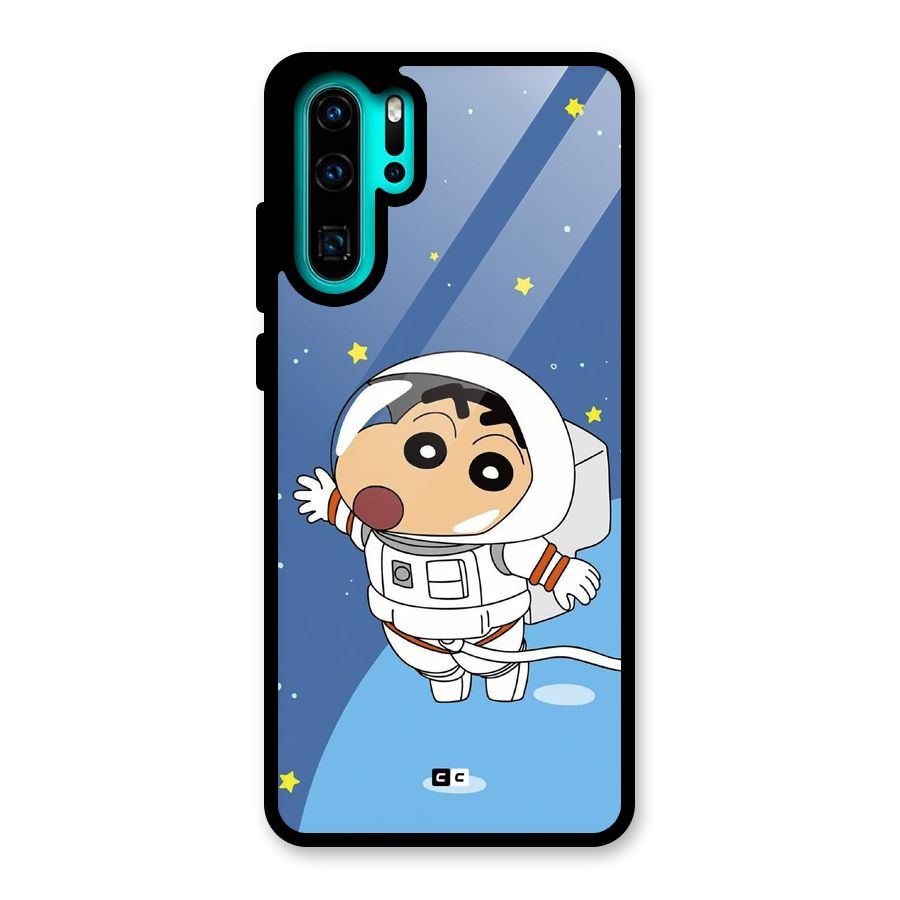 Astronaut Shinchan Glass Back Case for Huawei P30 Pro