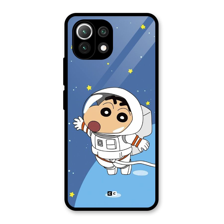 Astronaut Shinchan Glass Back Case for Mi 11 Lite