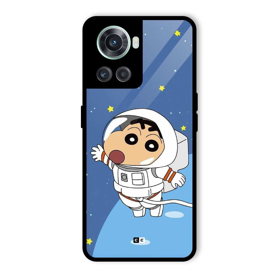 Astronaut Shinchan Glass Back Case for OnePlus 10R