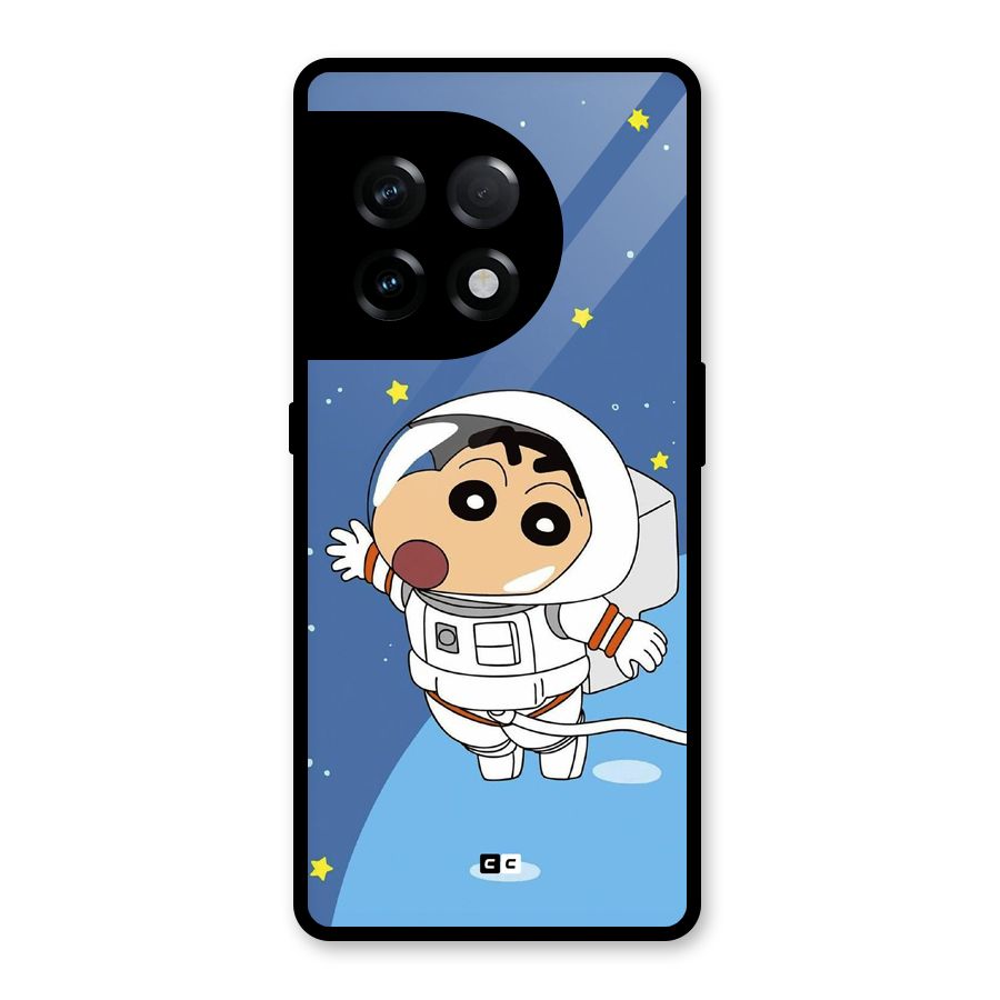 Astronaut Shinchan Glass Back Case for OnePlus 11R