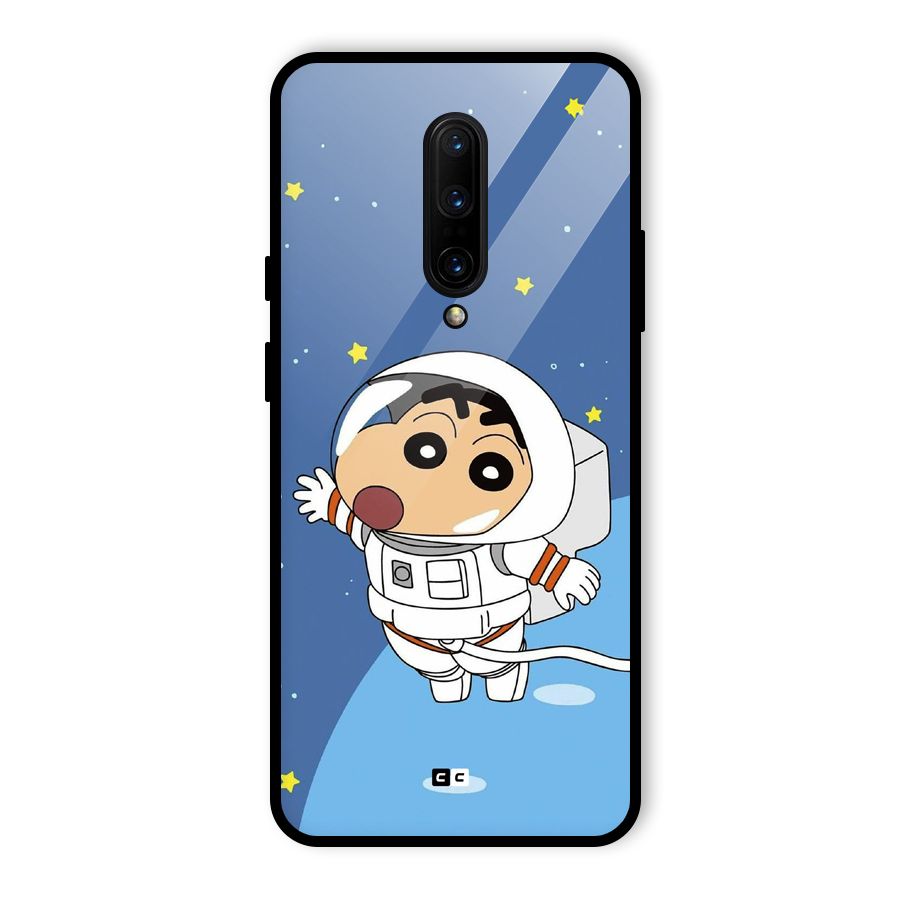 Astronaut Shinchan Glass Back Case for OnePlus 7 Pro