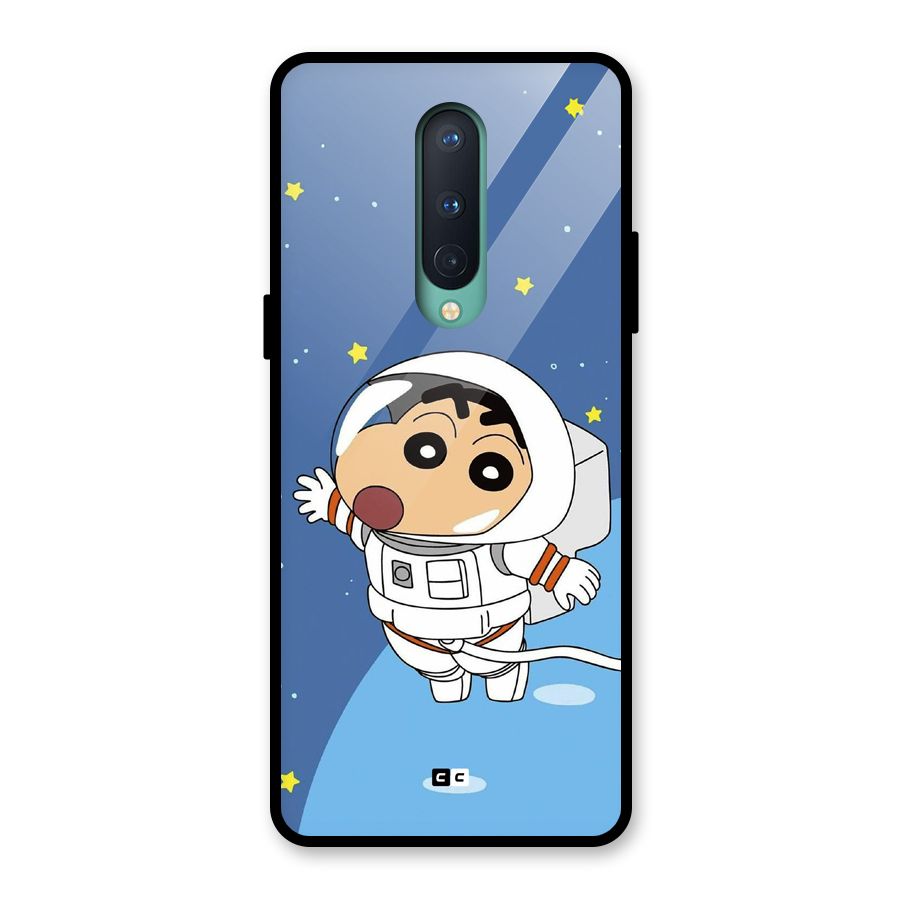 Astronaut Shinchan Glass Back Case for OnePlus 8