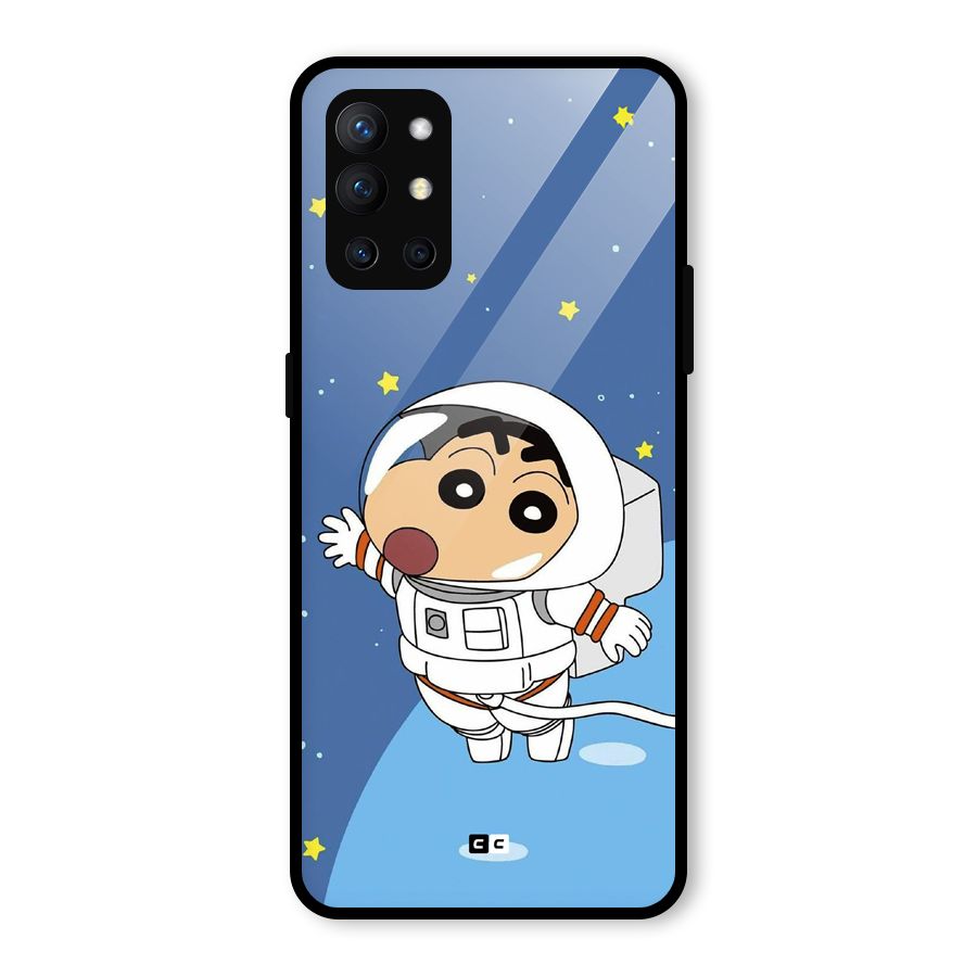 Astronaut Shinchan Glass Back Case for OnePlus 9R