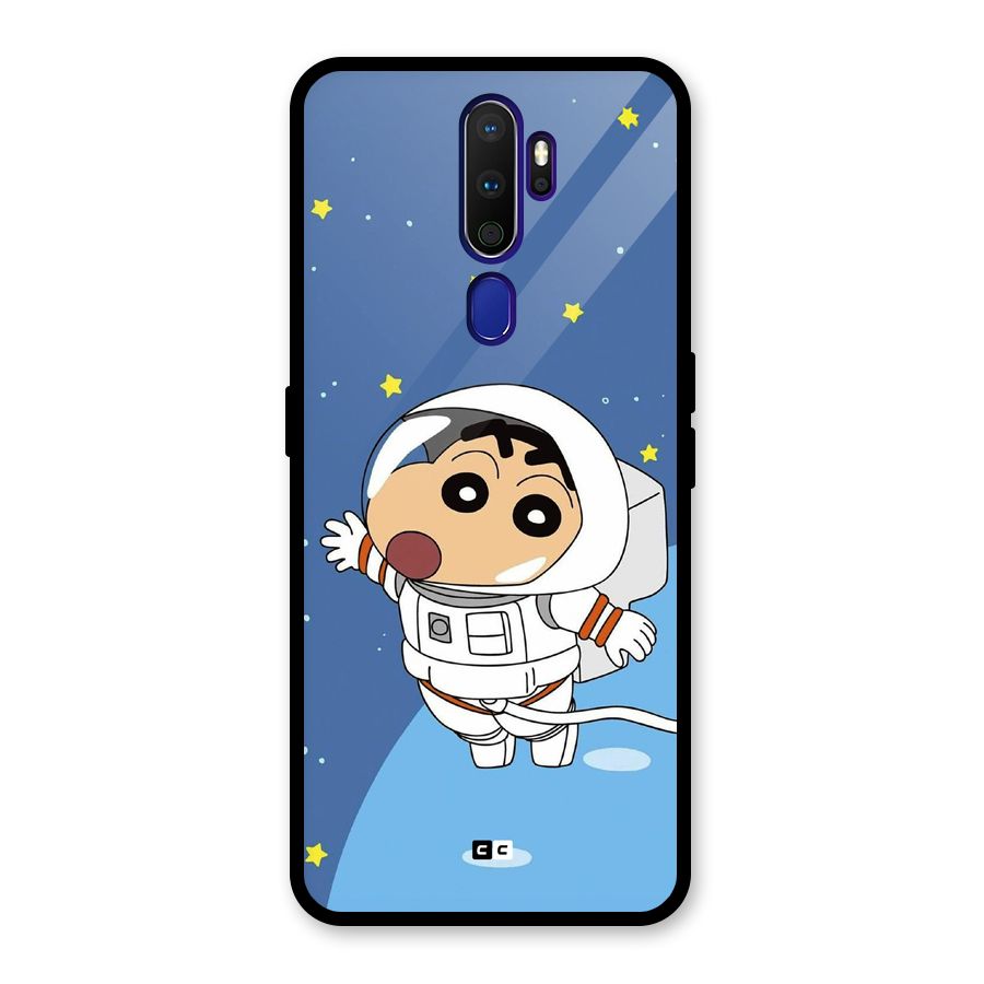 Astronaut Shinchan Glass Back Case for Oppo A9 (2020)
