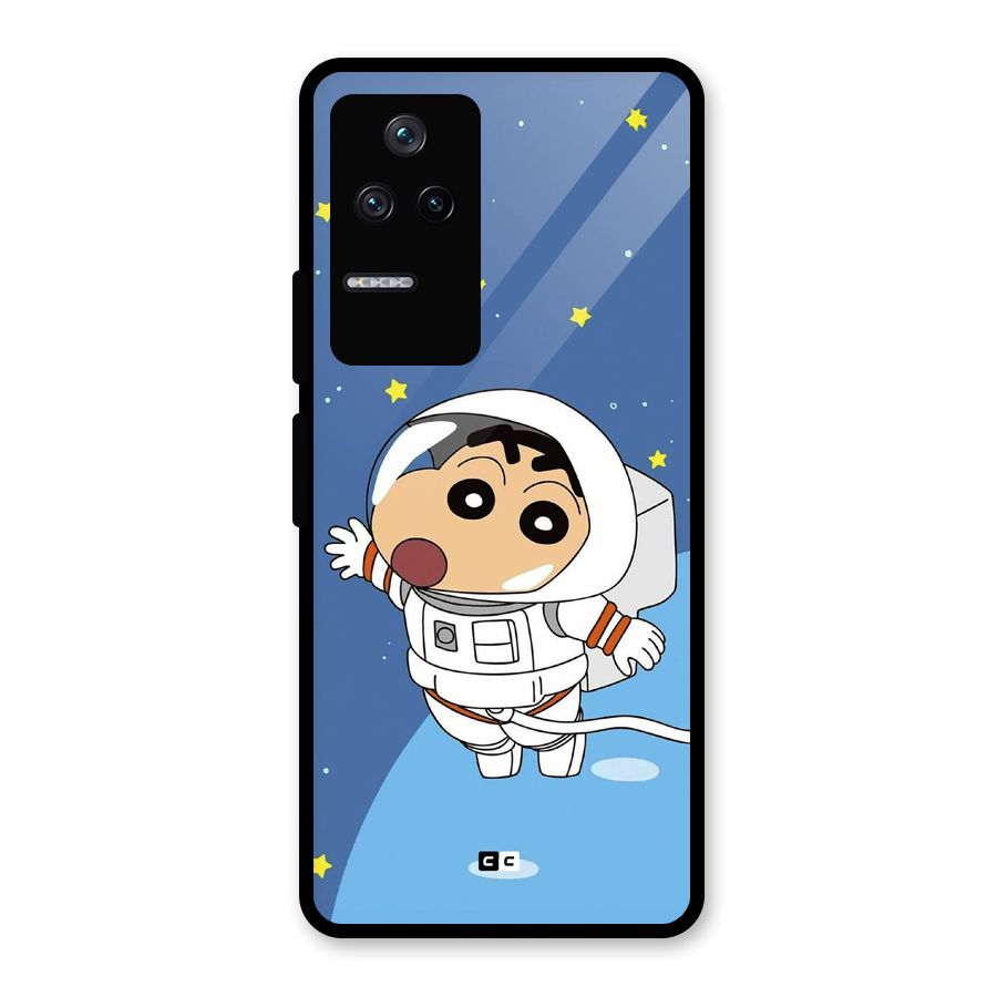 Astronaut Shinchan Glass Back Case for Poco F4 5G
