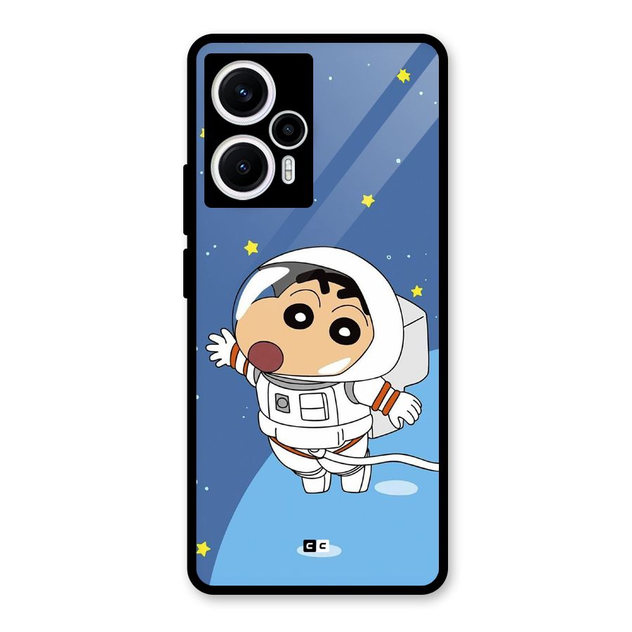 Astronaut Shinchan Glass Back Case for Poco F5