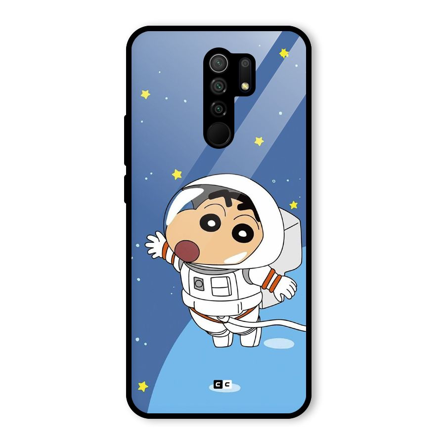 Astronaut Shinchan Glass Back Case for Poco M2