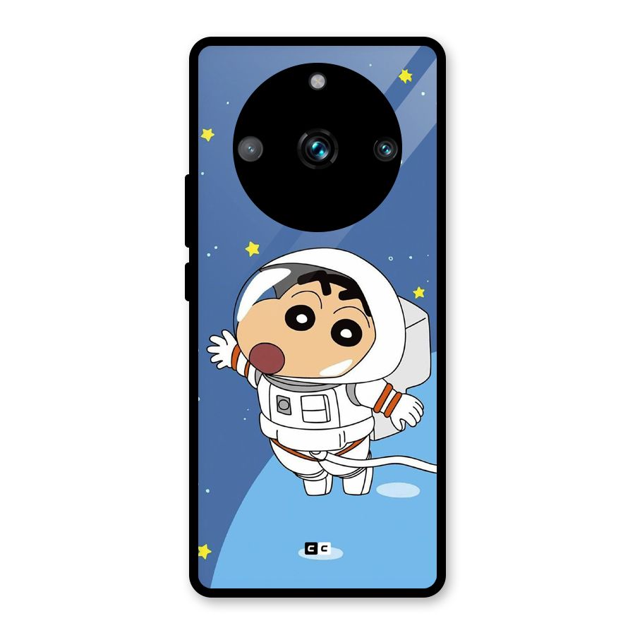 Astronaut Shinchan Glass Back Case for Realme 11 Pro