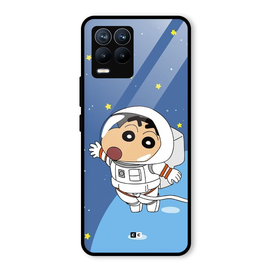 Astronaut Shinchan Glass Back Case for Realme 8