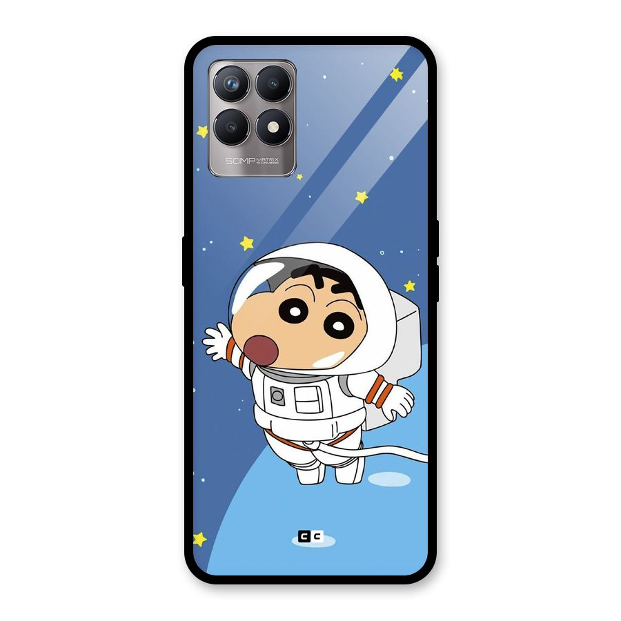 Astronaut Shinchan Glass Back Case for Realme 8i