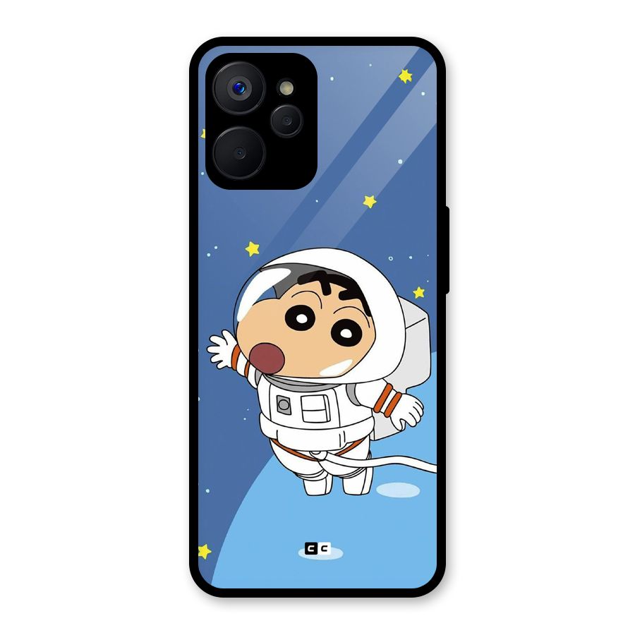 Astronaut Shinchan Glass Back Case for Realme 9i 5G