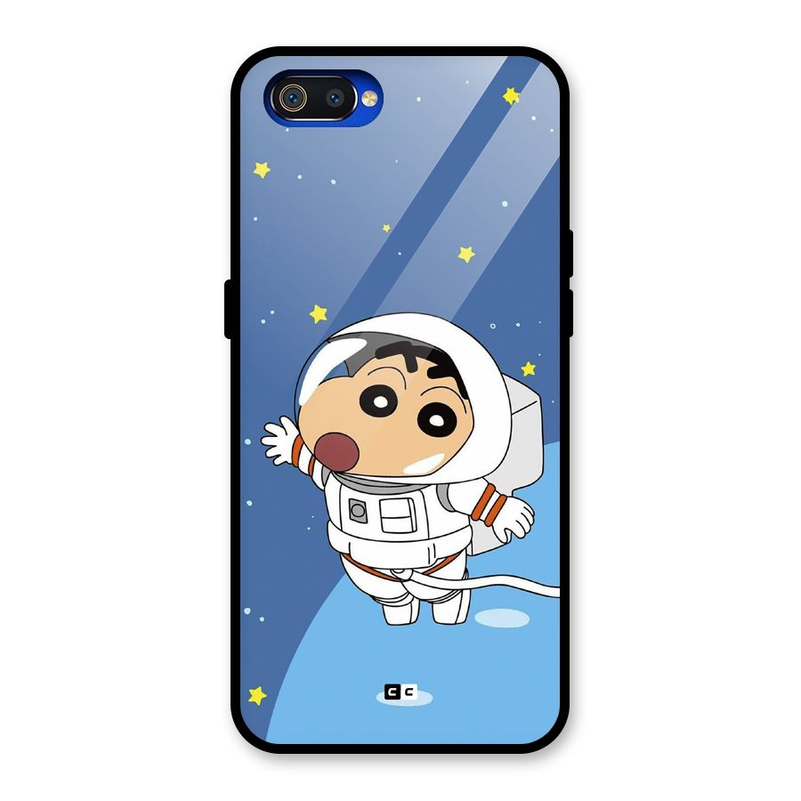 Astronaut Shinchan Glass Back Case for Realme C2