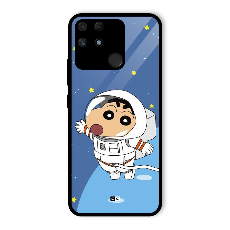 Astronaut Shinchan Glass Back Case for Realme Narzo 50A