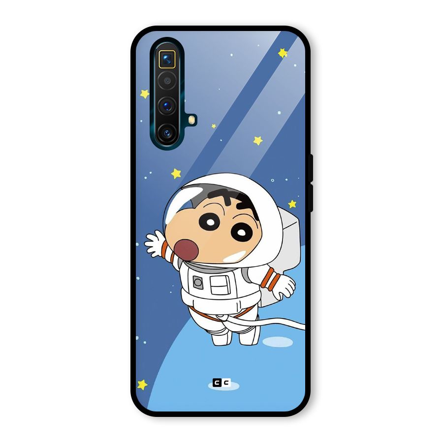 Astronaut Shinchan Glass Back Case for Realme X3