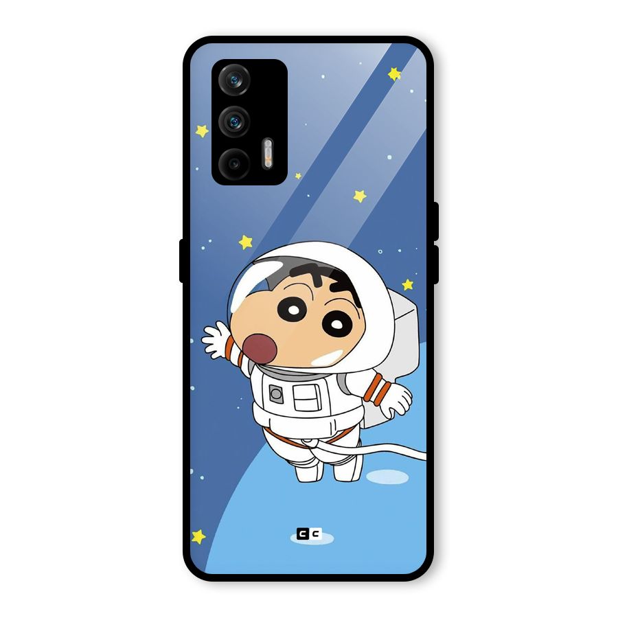Astronaut Shinchan Glass Back Case for Realme X7 Max