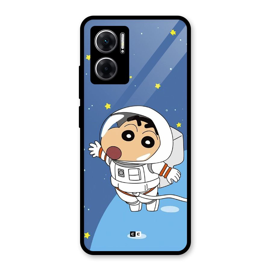 Astronaut Shinchan Glass Back Case for Redmi 11 Prime 5G