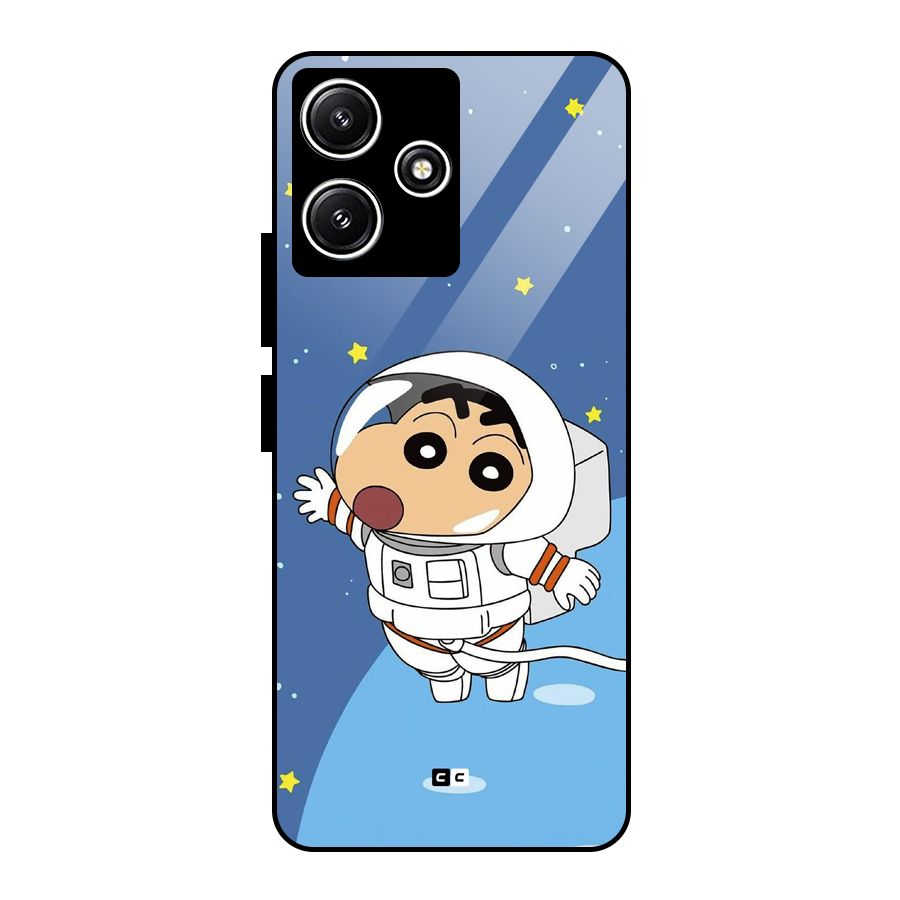 Astronaut Shinchan Glass Back Case for Redmi 12 5G
