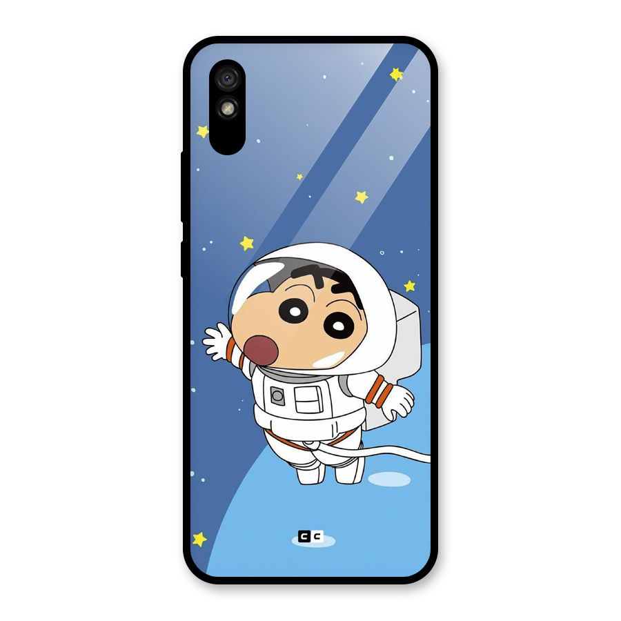 Astronaut Shinchan Glass Back Case for Redmi 9i