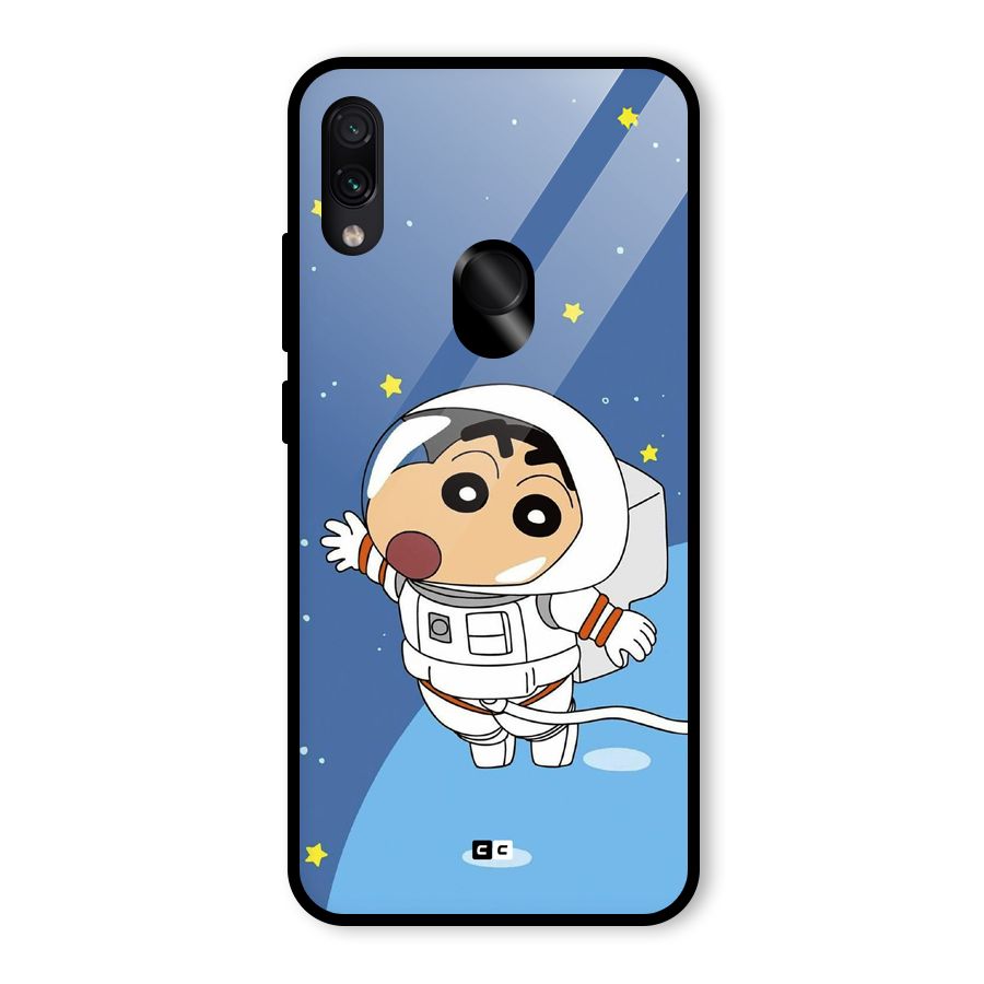 Astronaut Shinchan Glass Back Case for Redmi Note 7 Pro