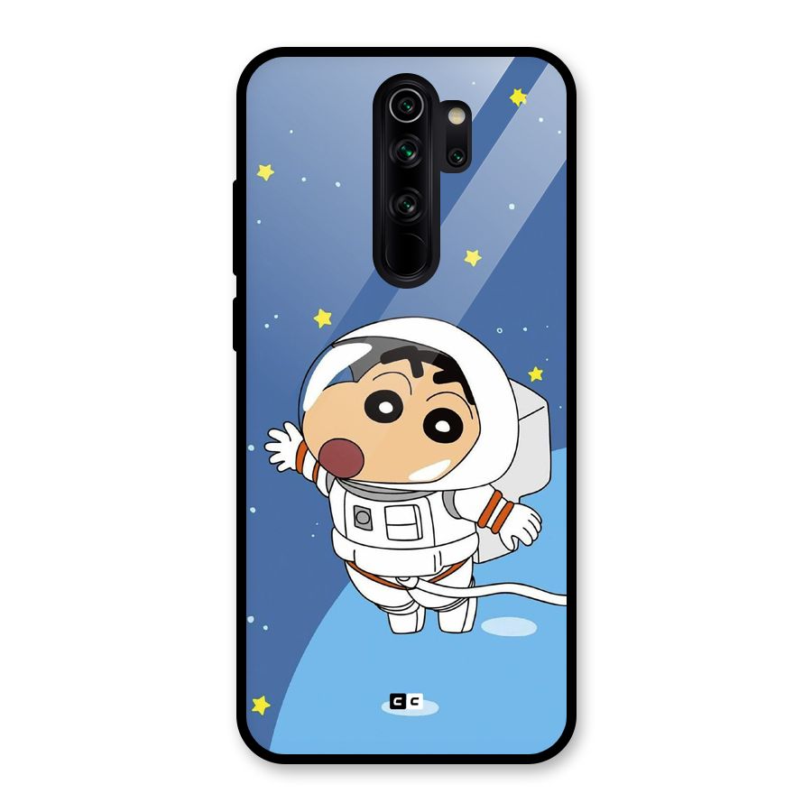 Astronaut Shinchan Glass Back Case for Redmi Note 8 Pro