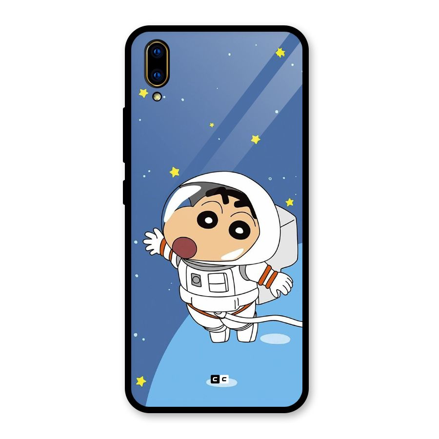 Astronaut Shinchan Glass Back Case for Vivo V11 Pro