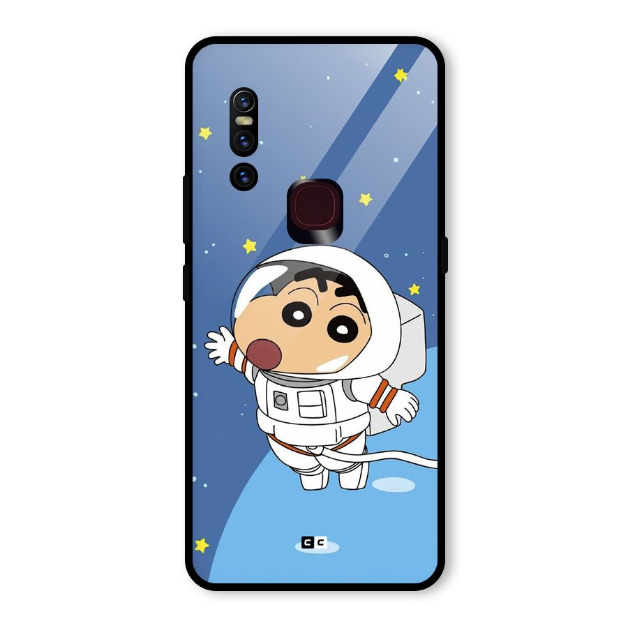 Astronaut Shinchan Glass Back Case for Vivo V15