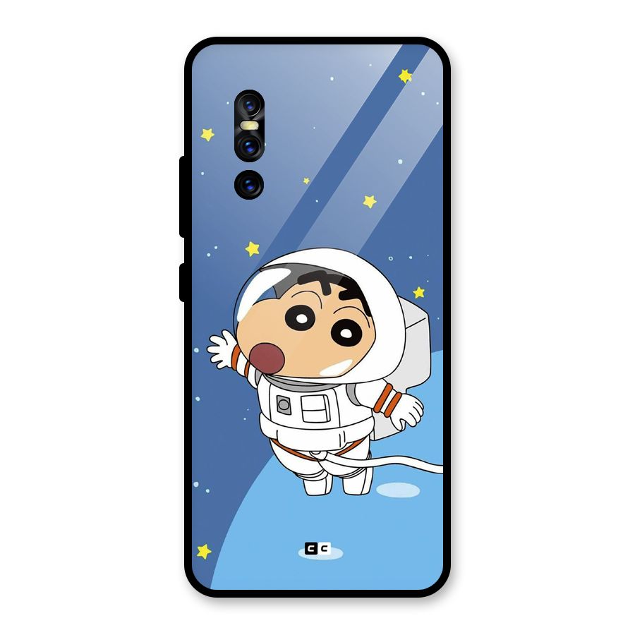 Astronaut Shinchan Glass Back Case for Vivo V15 Pro