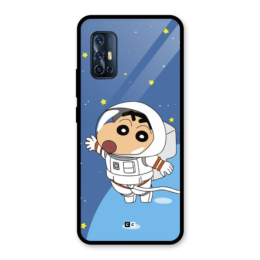 Astronaut Shinchan Glass Back Case for Vivo V17