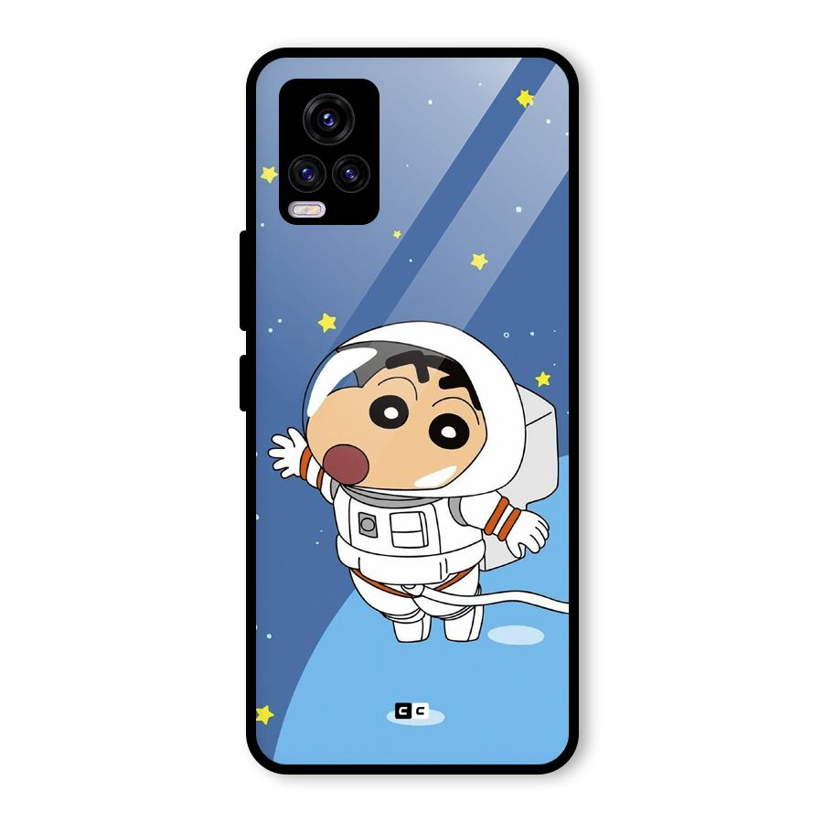 Astronaut Shinchan Glass Back Case for Vivo V20 2021